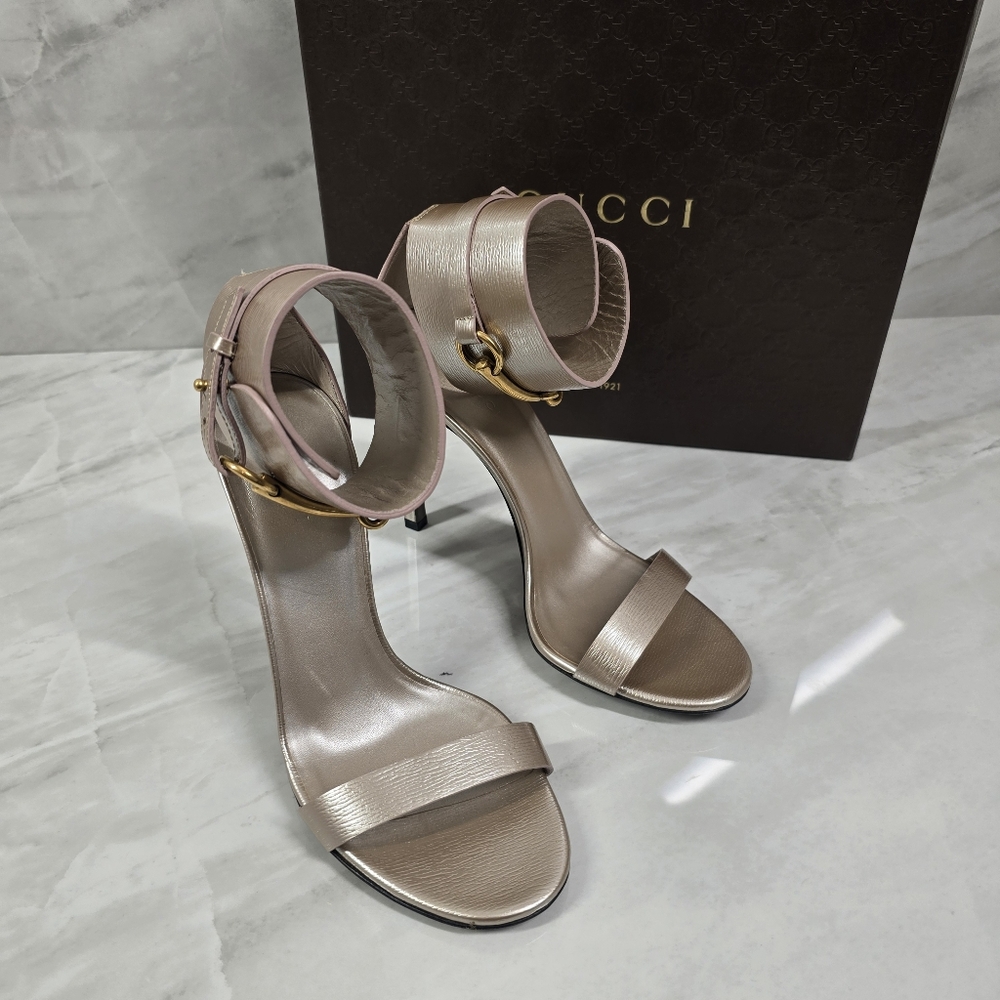 Gucci Horsebit Ankle Strap Heels - Picture 8 of 12